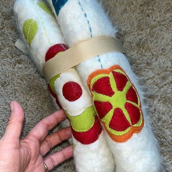 New Pier 1 Imports Embroidered Floral Birds Wool Blend Decorative Throw 50" x 60 - Picture 4 of 9